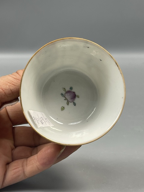古玩陶瓷清同治粉彩西廂記人物故事馬蹄杯拍賣，當前價格7659元