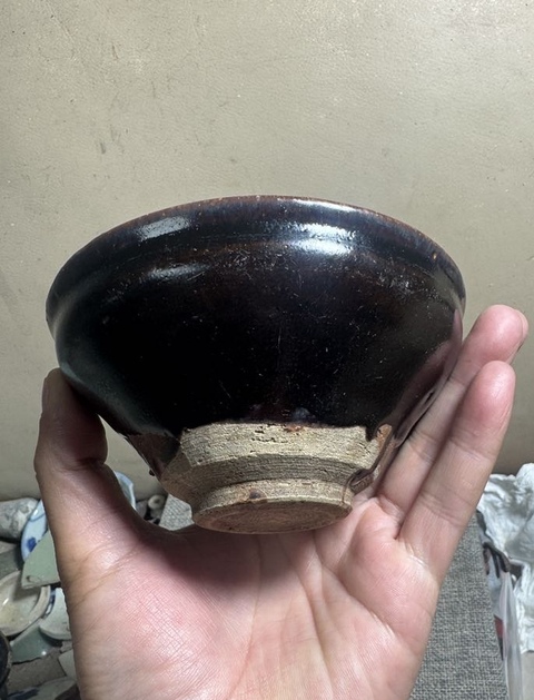 古玩陶瓷福清窯黑釉束口盞拍賣，當前價格0元
