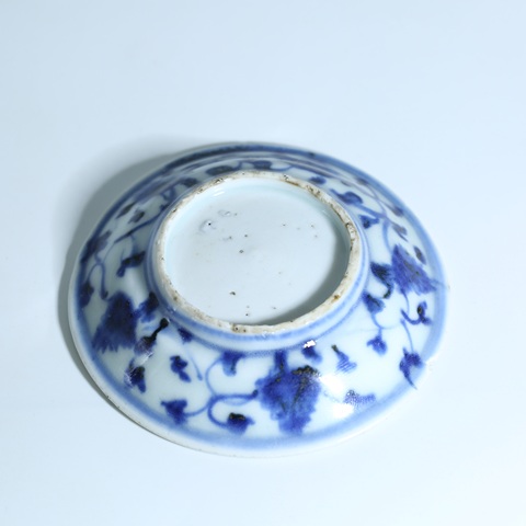古玩陶瓷明中早期青花盤拍賣,當(dāng)前價(jià)格6000元