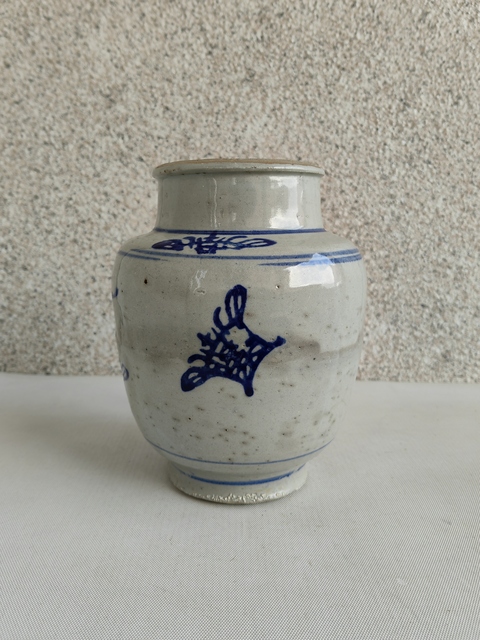 古玩陶瓷青花花卉紋罐拍賣,當前價格550元