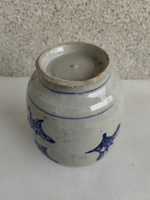 古玩陶瓷青花花卉紋罐拍賣,當前價格550元