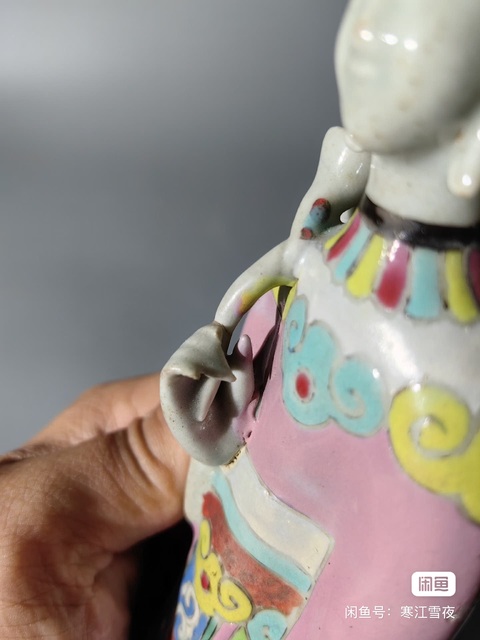 古玩陶瓷粉彩人物造像拍賣，當前價格3500元