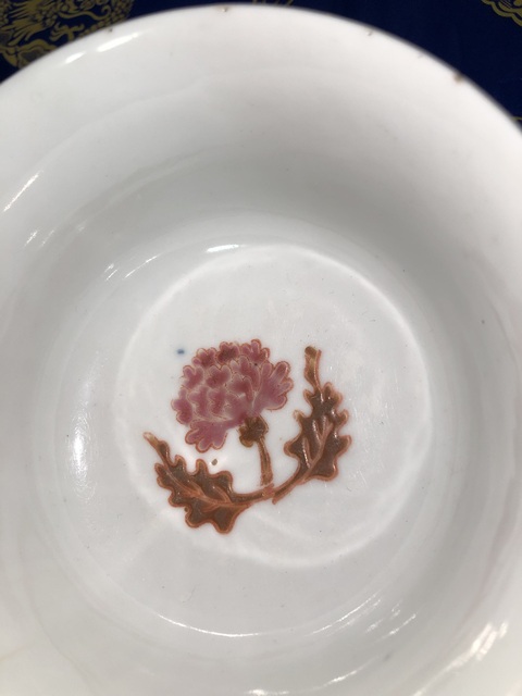 古玩陶瓷民國(guó)-粉彩花卉紋茶碗拍賣，當(dāng)前價(jià)格288元