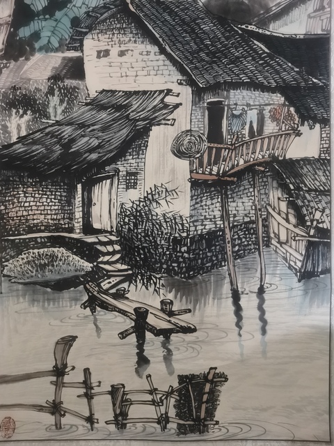 古玩字畫現任中華海峽兩岸書畫藝術協會副主席梁正建山寨風情拍賣，當前價格699元