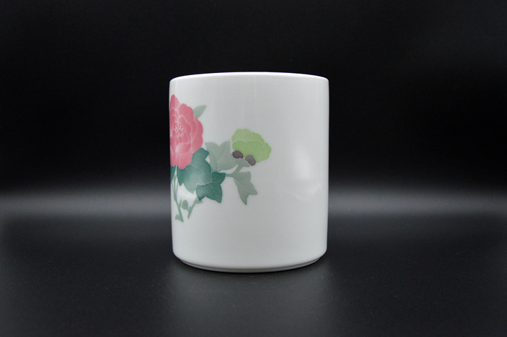 古玩陶瓷【紫煙閣】醴陵花卉紋筆筒拍賣,當前價格60元