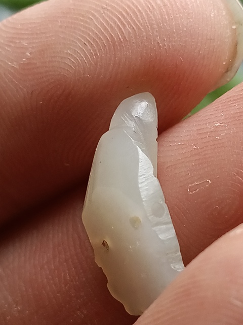 古玩玉器(一口價放漏)超白清代和田白玉雕“壽星帽花”拍賣,當前價格600元