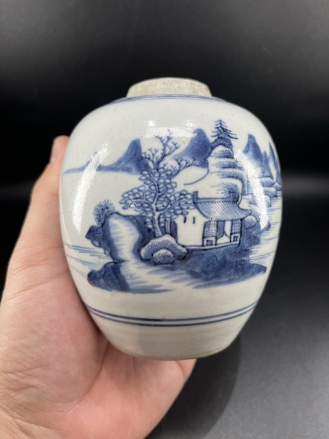 古玩陶瓷青花山水紋罐拍賣,當前價格4500元