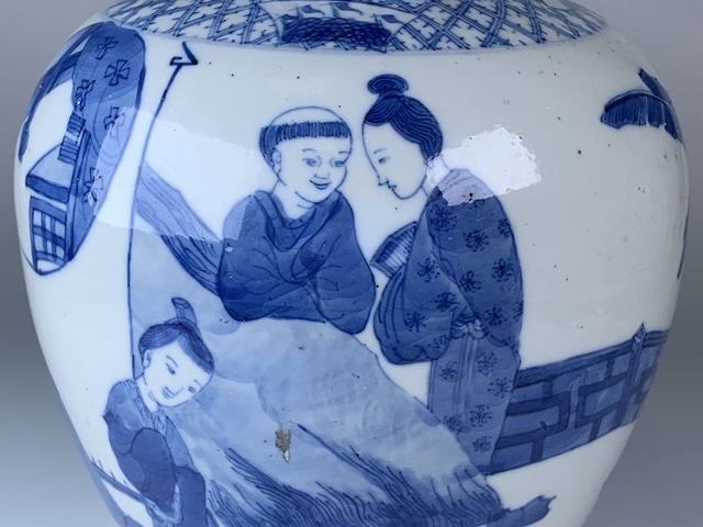 古玩陶瓷清晚期·青花人物故事紋罐拍賣，當(dāng)前價格776元