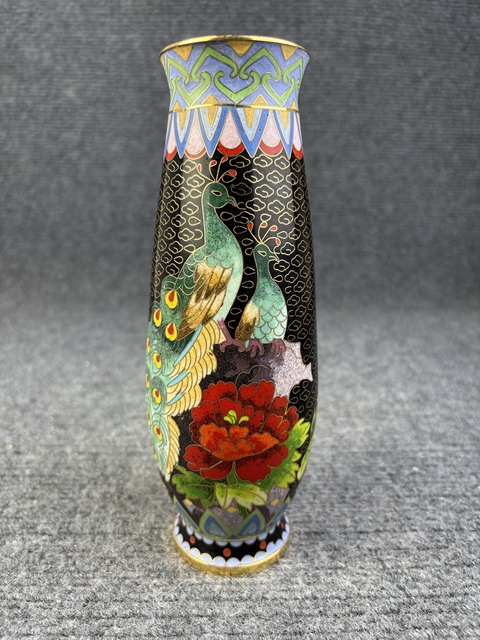 古玩雜項(xiàng)銅胎掐絲琺瑯賞瓶拍賣(mài),當(dāng)前價(jià)格699元