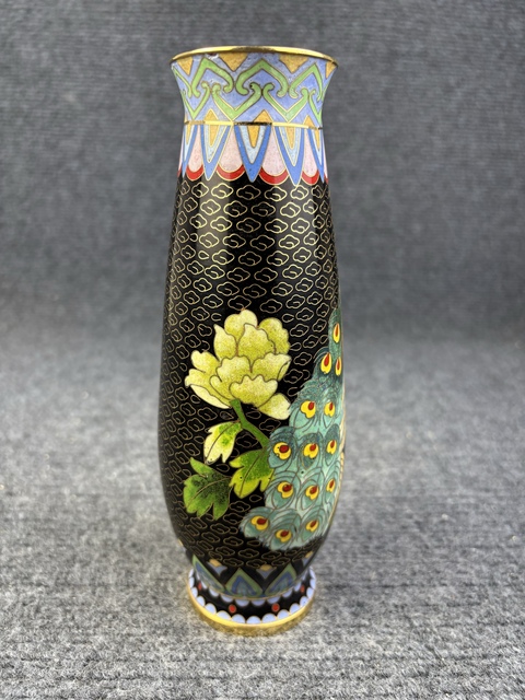 古玩雜項(xiàng)銅胎掐絲琺瑯賞瓶拍賣(mài),當(dāng)前價(jià)格699元