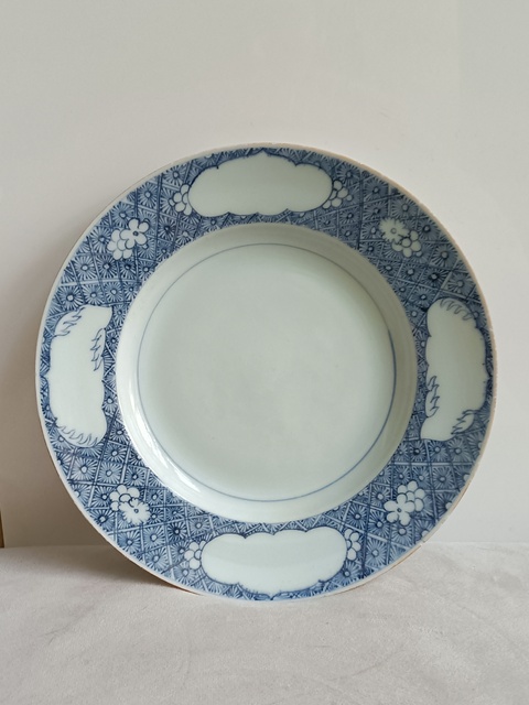 古玩陶瓷青花花卉紋盤拍賣,當前價格680元