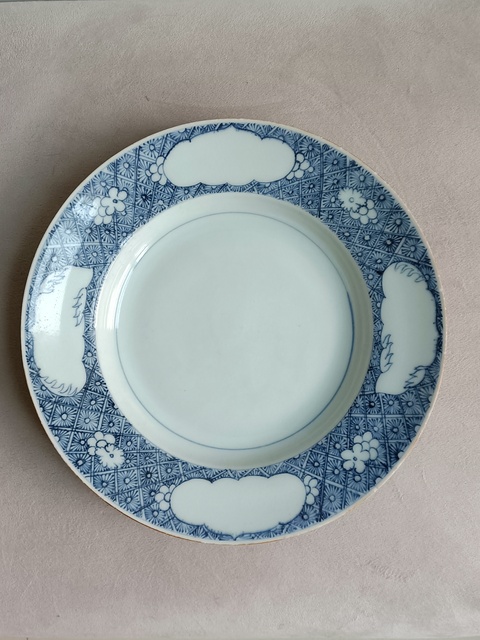 古玩陶瓷青花花卉紋盤拍賣,當前價格680元