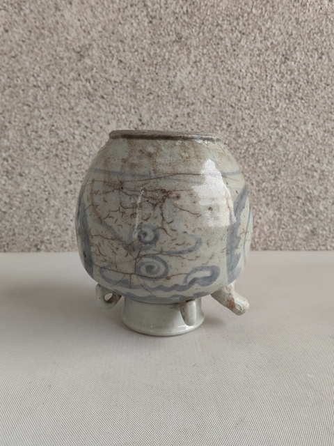 古玩陶瓷吉語(yǔ)紋青花四系壺拍賣，當(dāng)前價(jià)格480元
