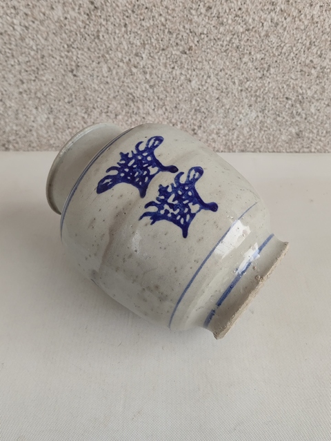 古玩陶瓷青花花卉紋罐拍賣,當前價格550元