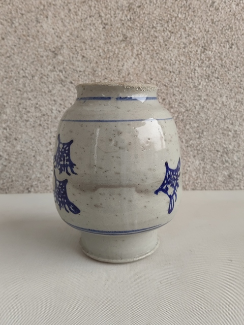 古玩陶瓷青花花卉紋罐拍賣,當前價格550元