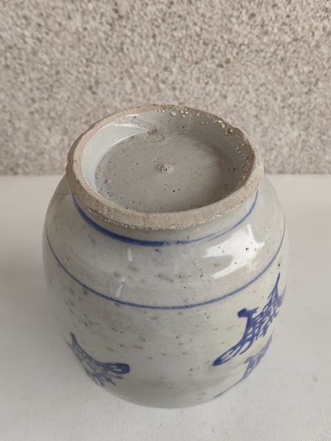 古玩陶瓷青花花卉紋罐拍賣,當前價格550元