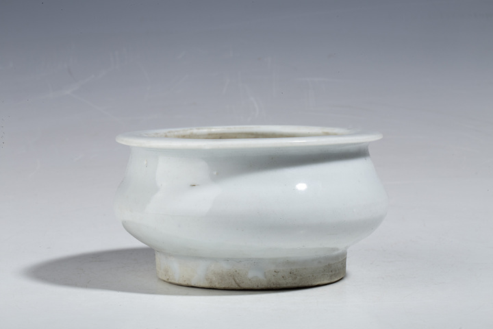 古玩陶瓷清中·德化窯白釉香爐真品鑒賞圖