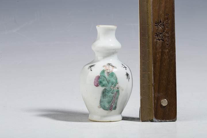 清代 鹹豐年制款 粉彩無雙譜人物故事紋 茶葉罐 蓋壺