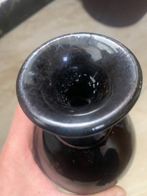古玩陶瓷磁州窯黑釉撇口瓶拍賣，當前價格6800元