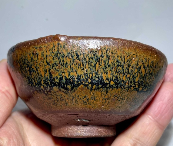 古玩陶瓷建窯金油滴茶盞拍賣，當(dāng)前價(jià)格1元