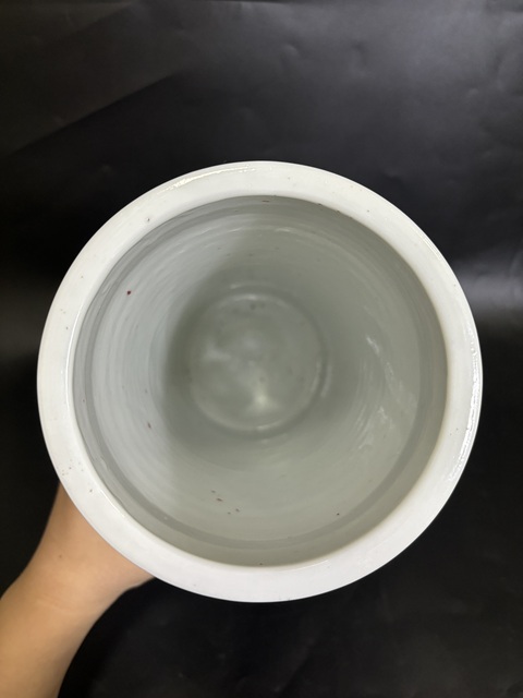 古玩陶瓷民國·粉彩羲之愛鵝紋帽筒拍賣，當前價格2600元