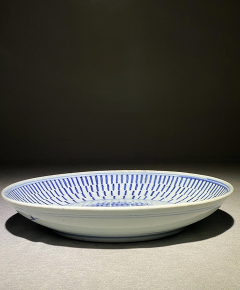 古玩陶瓷清三代乾隆青花萬(wàn)壽盤直徑27.2cm拍賣，當(dāng)前價(jià)格1698元