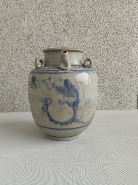 古玩陶瓷青花龍紋四系壺拍賣,當(dāng)前價格680元