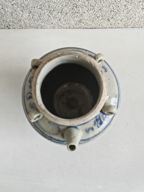 古玩陶瓷青花龍紋四系壺拍賣,當(dāng)前價格680元