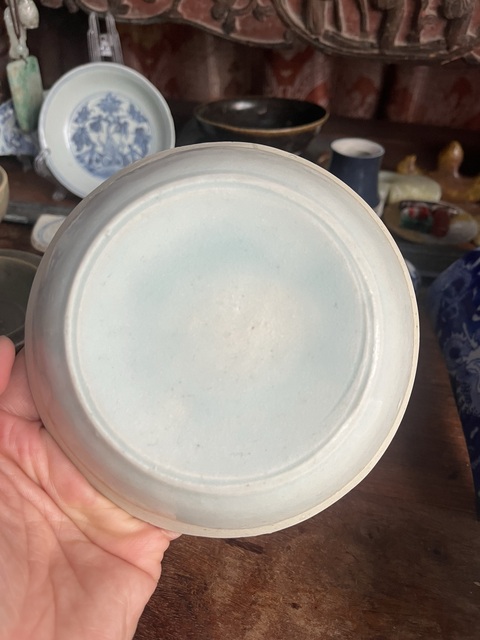 古玩陶瓷宋·湖田窯影青釉荷蓮紋水洗拍賣，當前價格4000元