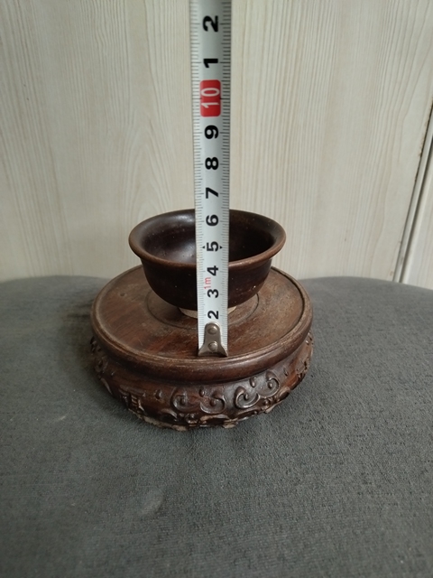 古玩陶瓷吉州窯醬釉茶杯拍賣，當前價格500元