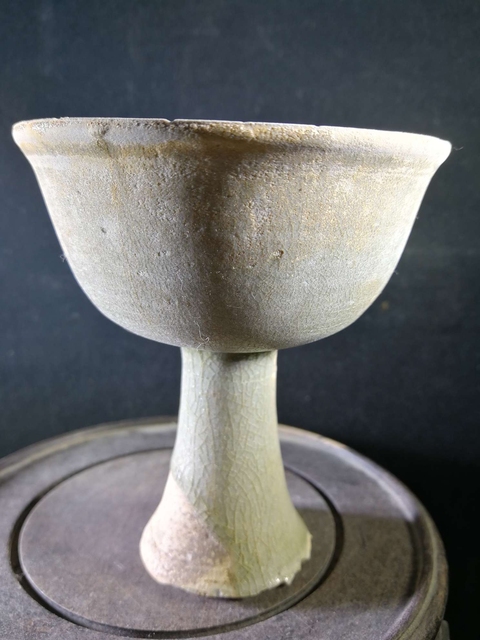 古玩陶瓷【明代】青釉高足杯【級別高,收藏價值好】拍賣,當前價格0元