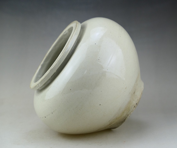 古玩陶瓷清晚期?褐彩詩文花卉紋罐拍賣，當前價格988元