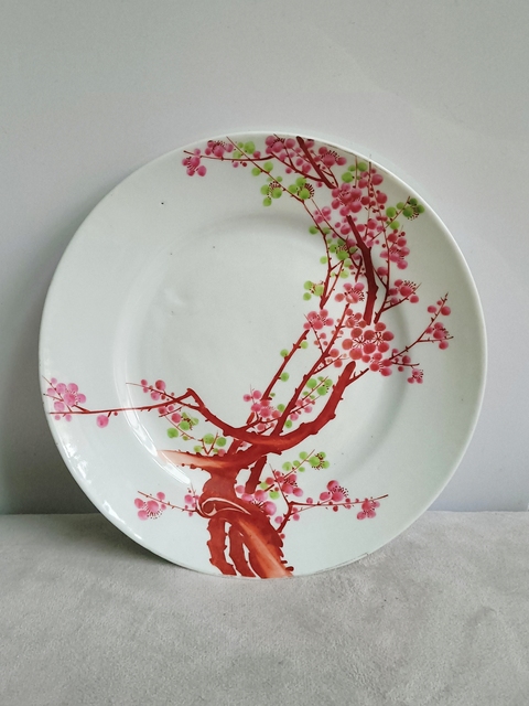 古玩陶瓷粉彩梅花紋盤(pán)拍賣(mài),當(dāng)前價(jià)格530元
