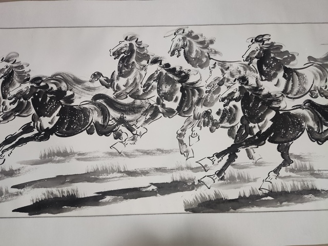 古玩字畫(huà)手工精裱中美協(xié)朱勇 奔馬圖拍賣(mài),當(dāng)前價(jià)格298元