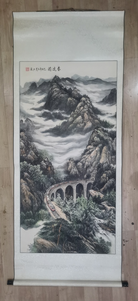 古玩字畫已故北京豐臺老畫家耿少泉春運圖拍賣，當前價格399元