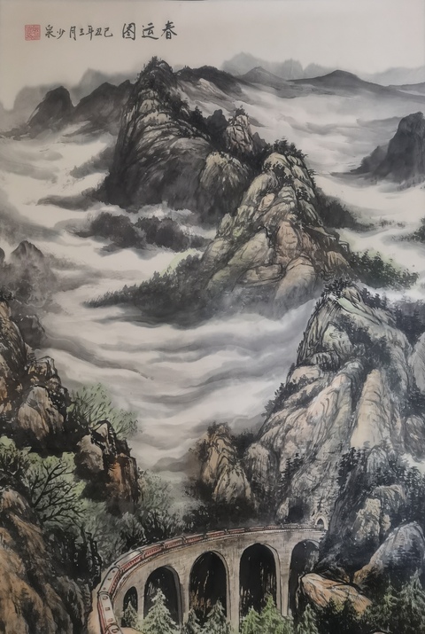 古玩字畫已故北京豐臺老畫家耿少泉春運圖拍賣，當前價格399元