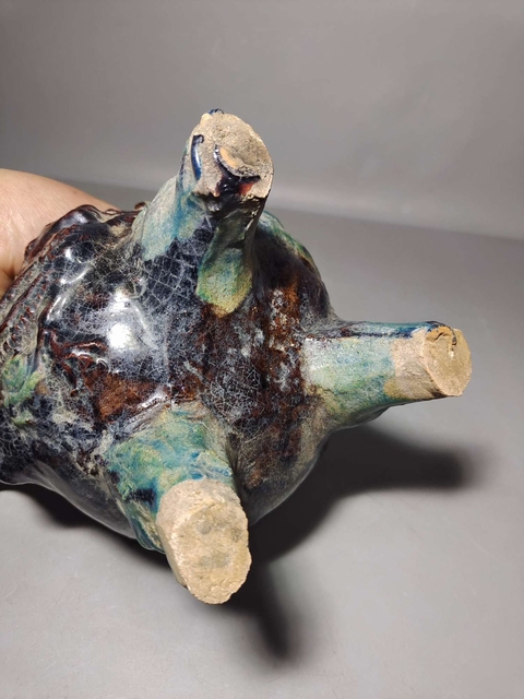 古玩陶瓷明代琺華彩龍紋香爐拍賣，當前價格9966元