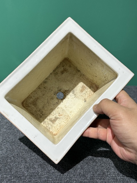 古玩陶瓷清代晚期淺降彩名家方家珍花鳥紋花盆拍賣，當前價格6800元