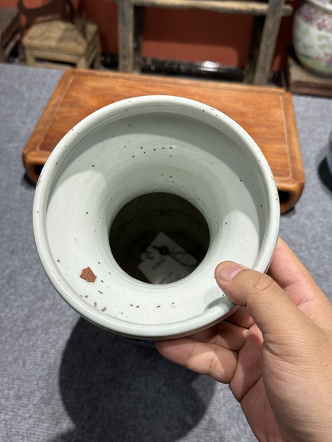 古玩陶瓷清代咸豐青花花鳥紋賞瓶拍賣，當前價格6800元