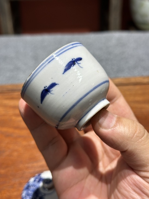 古玩陶瓷清代嘉道青花花卉紋蓋缸拍賣,當前價格1800元
