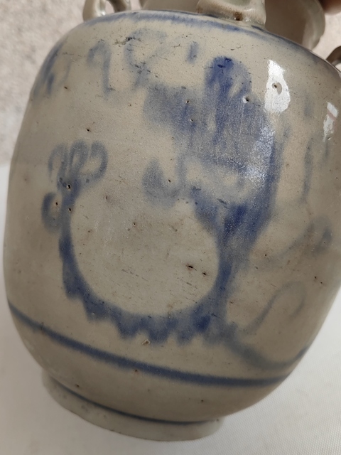 古玩陶瓷青花龍紋四系壺拍賣,當(dāng)前價格680元
