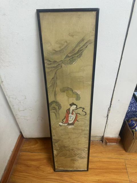 古玩字畫清中期絹本工筆荷花仙子立軸拍賣，當前價格16888元