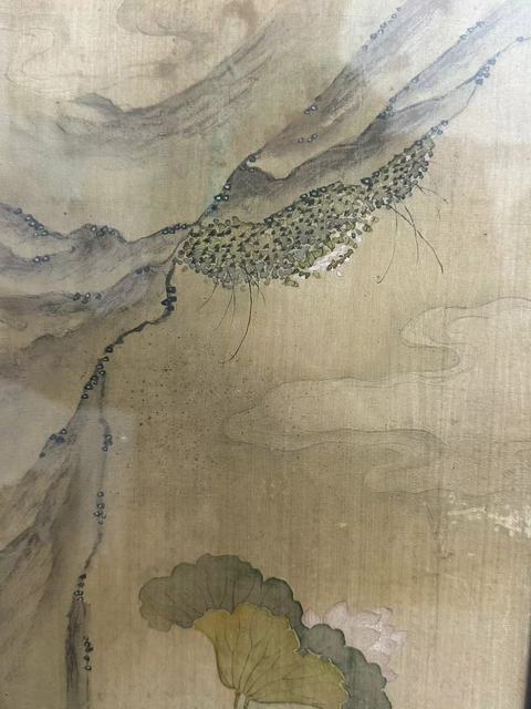 古玩字畫清中期絹本工筆荷花仙子立軸拍賣，當前價格16888元