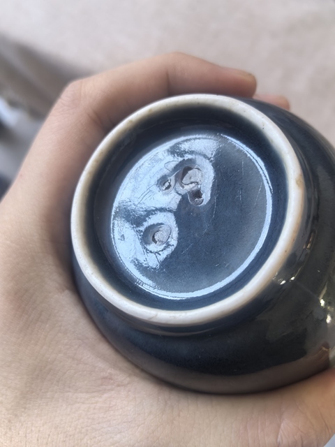 古玩陶瓷霽藍釉描金山水紋杯拍賣,當前價格850元