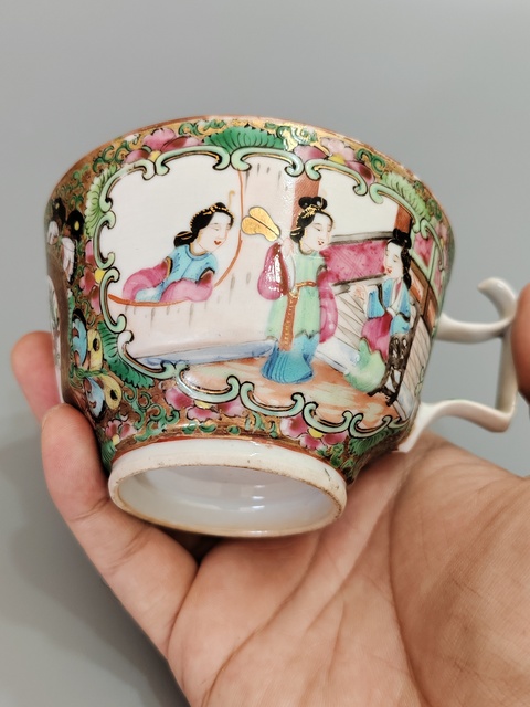 古玩陶瓷清咸豐廣彩杯?全品拍賣,當(dāng)前價格58元