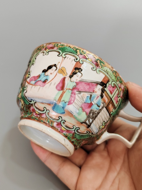 古玩陶瓷清咸豐廣彩杯?全品拍賣,當(dāng)前價格58元