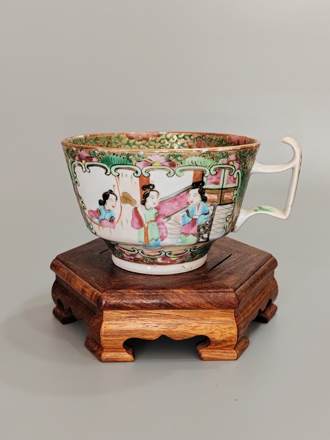 古玩陶瓷清咸豐廣彩杯?全品拍賣,當(dāng)前價格58元