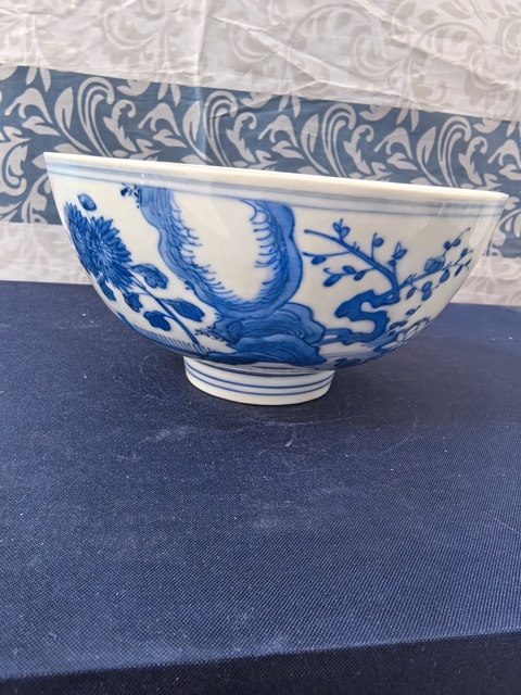 古玩陶瓷明嘉靖官窯花卉紋青花碗拍賣，當前價格59800元