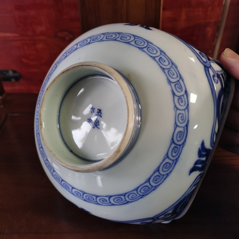 古玩陶瓷【精品】民國倭角四方青花碗拍賣，當前價格300元