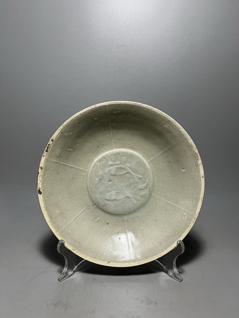 古玩陶瓷宋代影青六筋雙魚紋淺碗拍賣,當前價格1388元